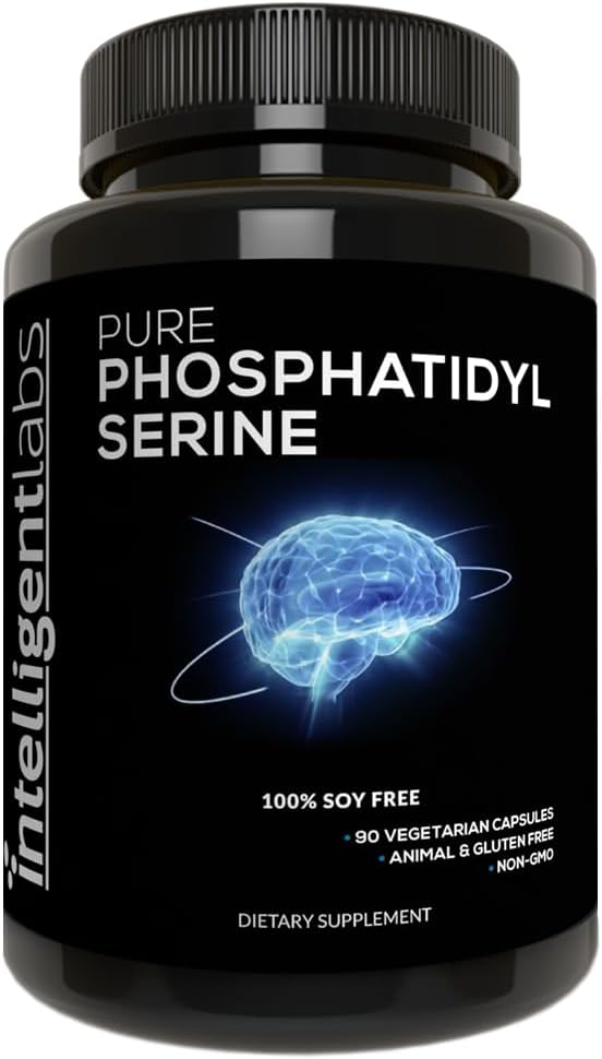 Labs Intelligent Supplément Phosphatidylsérine 100mg, 90 Capsules haute résistance, 100% Soy et sans allergène, Phosphatidylsérine pure de la lécithine de tournesol