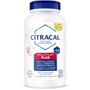 Citracal Maximum Plus, 650 mg Citrate de calcium, facilement absorbé et très soluble avec 25 mcg (1000 UI) de vitamine D3, Bone Health Support, Calcium Supplement for Ages 12+, 120 Compte (Emballage May Vary)