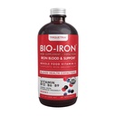 Complément de fer liquide -Certifié biologique, saveur de berry - Alimentation entière Vitamine C Augmentation de l'absorption et construction de sang Vitamines B - Méthyl B12, L-méthylfolate et B6 - Soutient des niveaux de fer sains - 7,6 oz