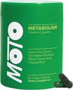 O Positiv Moto Women's Metabolism Support - Énergie, Curb Cravings, Métabolisme santé - Capsules végétaliennes, 30 portions
