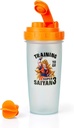 Dragon Ball Z Super Saiyan Gym Shaker Bouteille de mélangeur en plastique sans BPA de 20 onces avec boule de fouet - Secouez les protéines, substitut de repas, mélangeur de smoothie - Accessoire de gym - Cadeaux DBZ idéal
