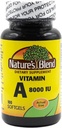 Nature's Blend Vitamine A 8000 UI - 100 Softgels - soutient la santé des yeux, fonction immunitaire pour le soutien de la vision