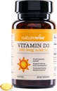 NatureWise Vitamin D3 4000iu (100 mcg) 90-Day Supply for Immune Support, Healthy Muscle Function, and Bone Health - Non-GMO, Gluten Free in Organic Extra Virgin Olive Oil, (Mini Softgel), 90 Count