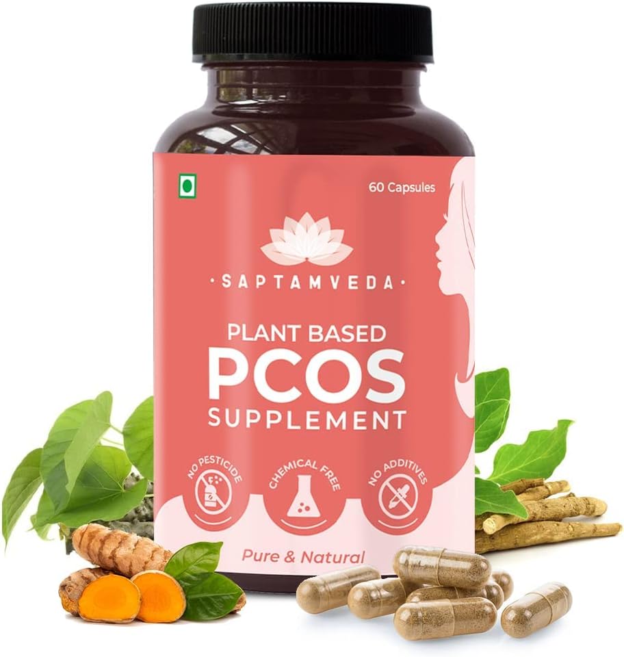 Supplément PCOS/PCOD à base végétale 60 Capsules de veg (500Mg) Pack 1-