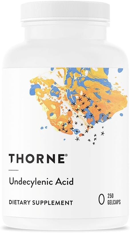 THORNE - Undecylenic Acid (Formerly Formula SF722) - 250 mg of Undecylenic Acid - for a Healthy Balance of Gut & Vaginal Flora* - Gluten Free - 250 Gelcaps - 50 Servings