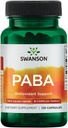 Swanson PABA - Complexe B puissant soutenant la formation de cellules sanguines rouges - Composante acide folique aidant à fournir de l'oxygène aux cellules et au soutien de la santé de la peau - (120 capsules, 500mg chacune)
