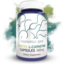 Nootropics Dépôt Acétyl L-Carnitine Capsules de 500mg de Count. 90 HCL Form. de complément énergétique Supporte la fonction mitochondriale.
