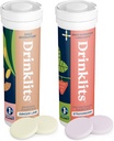 Drinklits Ginger-Lime Électrolyte Hydratation et fraises Comprimés d'immunité (2) Tube Combo Pack