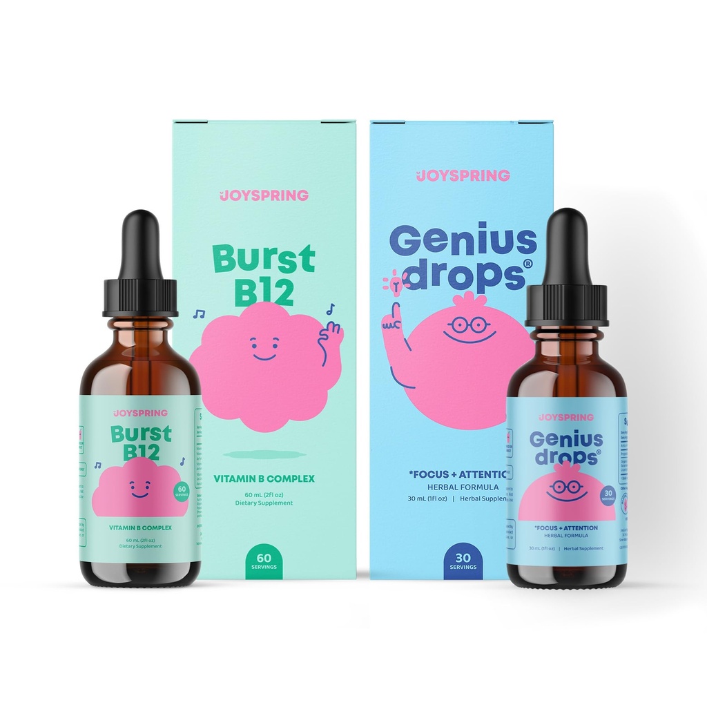 JoySpring Complexe Liquid B et Genius Focus Drops pour les enfants