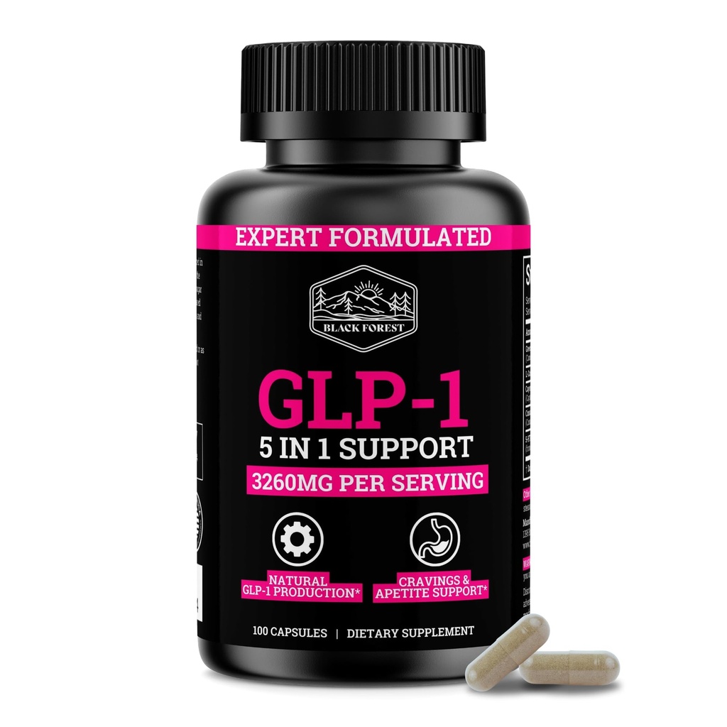 GLP-1 Supplément soutien (GLP-1 Supplément femmes) GLP Activer avec GLP-1 Probiotique et extrait de thé vert (5 en 1 GLP-1 Booster) 3260mg par service (1 mois d'approvisionnement) pour le soutien au métabolisme