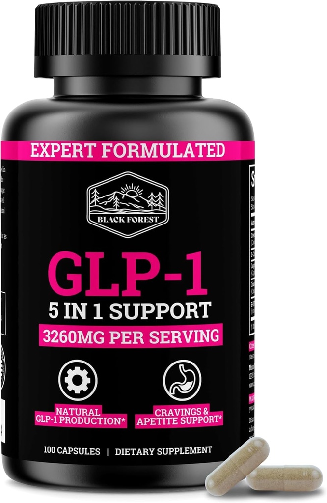 GLP-1 Supplément soutien (GLP-1 Supplément femmes) GLP Activer avec GLP-1 Probiotique et extrait de thé vert (5 en 1 GLP-1 Booster) 3260mg par service (1 mois d'approvisionnement) pour le soutien au métabolisme