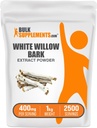 BulkSupplements.com Poudre d'extrait de saule blanche - supplément à base de plantes, poudre d'écorce de saule blanche - sans gluten, 400mg par portion, 1kg (2,2 lb) (paquet de 1)