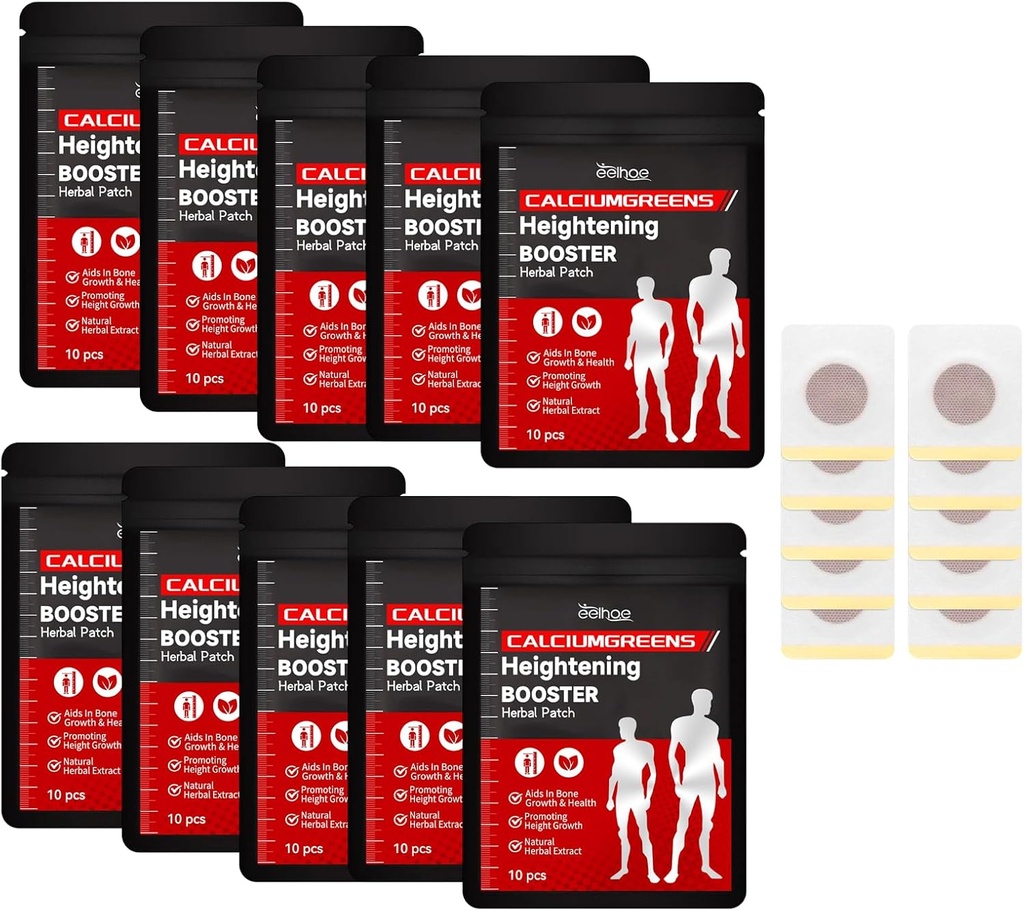 Patch de soutien au calcium à base d'herbes, booster de renforcement Patch à base d'herbes, Patch de croissance de hauteur, Patch de hausse de la hauteur d'herbes, promouvoir la croissance des muscles squelettiques (8pack)