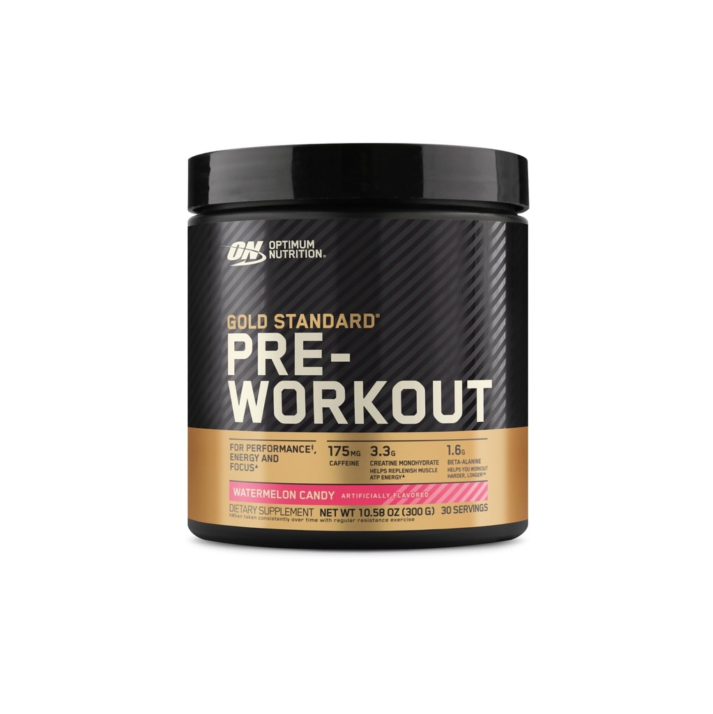 Optimum Nutrition Or Standard Pré-entraînement, vitamine D pour le soutien immunitaire, avec créatine, bêta-alanine et caféine pour l'énergie, Keto Friendly, boîte à pastèque, 30 portions (paquetage mai Vary)