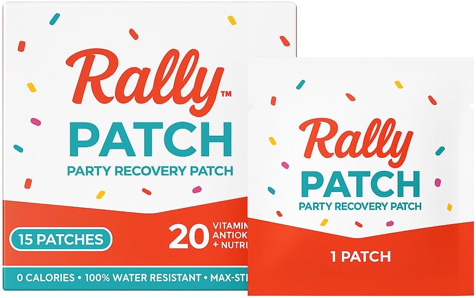 Rally Patch 30-Pack – Patchs individuels de récupération de soirée pour les fêtes de baccalauréat, les voyages de filles, les festivals, les soirées dehors, les essentiels de voyage, le support après-part (30 Pack)