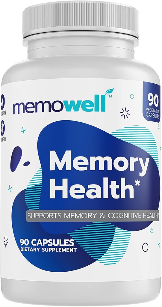 Supplément cerveau - Formule de mémoire avancée pour la santé du cerveau - 90 capsules - Supplément cerveau booster pour la mémoire, la clarté, la concentration - Booster mémoire pour la concentration mentale - (30 jours)
