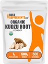 BulkSupplements.com Poudre de racine Kudzu biologique - Supplément de racine Kudzu biologique, supplément à base de plantes - Sans gluten - 1g par portion, 500g (1,1 lb) (paquet de 1)