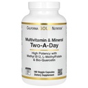 California Gold Nutrition Multivitamin and Mineral with Methyl B12, Vitamine C, L-MethylFolate and Bio-Quercetin, Two-A-Day, 180 Capsules de Veggie