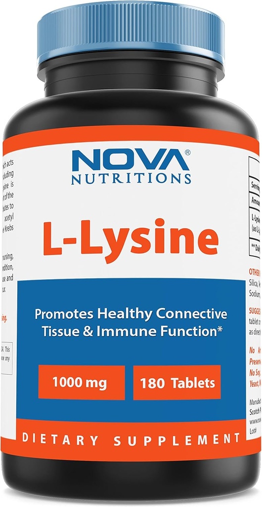 Nova Nutritions L-Lysine 1000 mg - 180 comprimés