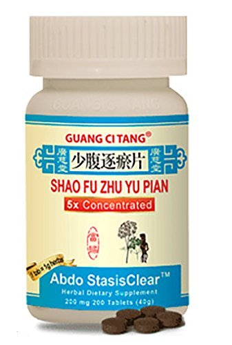 Abdo Stasisclear Toutes les plantes chinoises naturelles Guang Ci Tang Supplément Shao Fu Zhu Yu Pian comprimé Pill par Guang Ci Tang