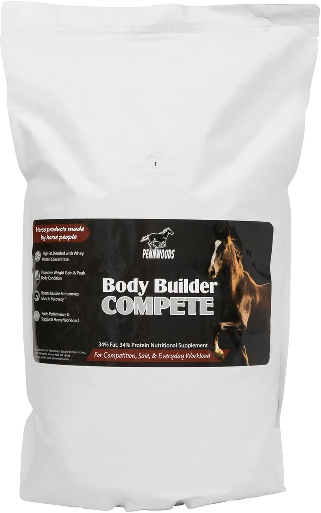 Pennwoods Body Builder Compete: supplément de gain de poids de cheval avancé, conçu pour la concurrence et la vente, sac 11lb