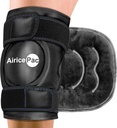 Paquet de glace pour soulager la douleur au genou, gel réutilisable Enveloppe de glace pour blessures, gonflement, chirurgie de remplacement du genou, traitement par compression froide pour l'arthrite, ménisque et ACL, noir