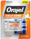 Orajel Touch Traitement sans plaies froides .12oz, Formule liquide, Fournit un soulagement immédiat et ciblé de la douleur, Bonus Taille, 6 Applicateurs.