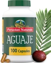 Peruvian Naturals Aguaje Capsules pour femmes 100 pilules - Curves naturelles pour supplément de santé féminine, puissant équilibre hormonal, Buriti Fruit, non-OGM, végétalien