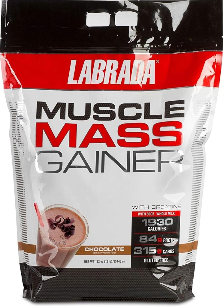 Labrada Nutrition Muscle Mass Gainer, Chocolat, 12 livres