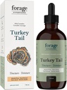 Aliments pour le fourrage Hyperfoods- Sans alcool Canadian Wild Turkey Tail Mushroom Superfood Liquid Complement Extract Tincture, Vegan, Non-OGM, Système immunitaire et Gut Health Support, 118ML