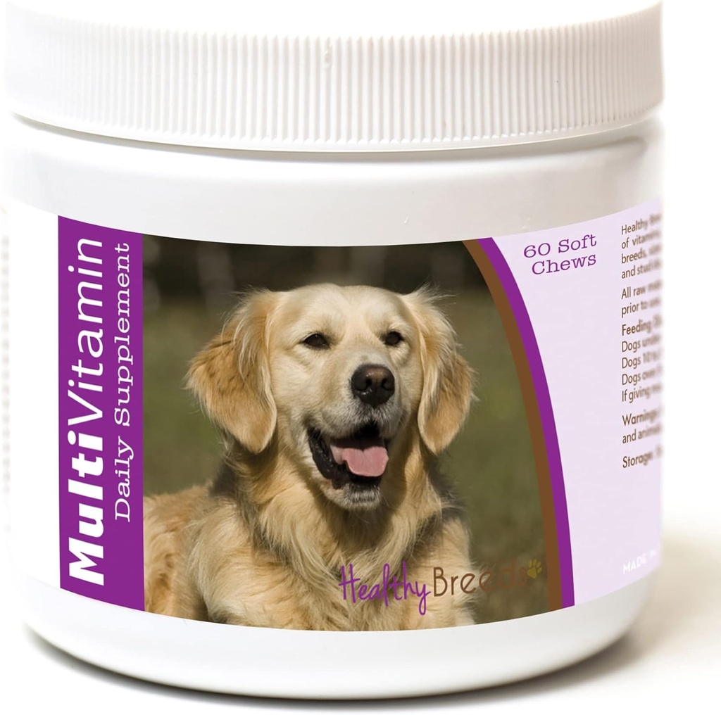 Les races saines Golden Retriever Multi-Vitamine Soft Chews 60 Compte