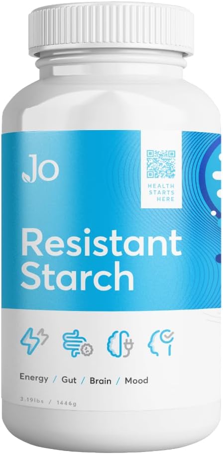Poudre d'amidon résistante de Jos - Superaliments à base de maïs, sans bananes, sans lectine - Supplément fibreux pour soutenir la production d'énergie, de santé de Gut, d'humeur et de butyrate (3LB)