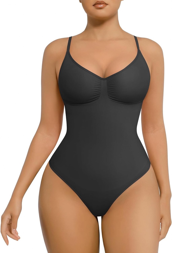 FeelinGirl Shapewear Combinaison pour femmes Tummy Control Seamless Sculpting Sculpting Snatched Body Suit Shaper String