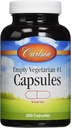 Carlson Labs Capsules de légumes vides moyennes ou petites, 200 Nombre