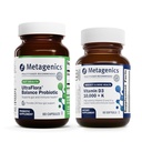 Metagenics Daily Gut and Immune Support Duo: UltraFlora Balance Probiotic for Digestive Health - 60 Capsules & Immune Support & Vitamin D3 10,000+ K - 60 Softgels