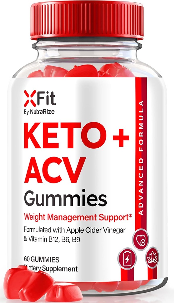 NutraRize Xfit Gummies de kéto pour la perte de poids, officiel X Fit Gummies de kéto+ACV, vinaigre de cidre de pomme tout naturel 1000MG, Gummy Premium pour la santé et la condition physique, Gomitas examen (60 Gummies)