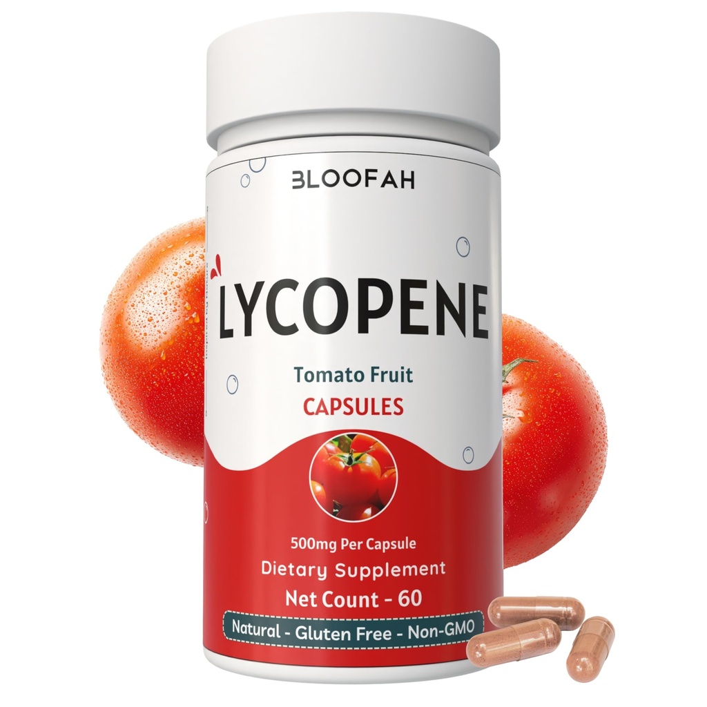 Poudre de tomate (Lycopène) Capsules 500mg - 60 Count