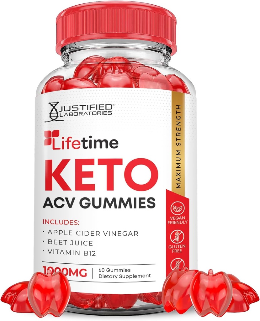 Vie Keto ACV Gummies Formule avancée 1000MG Vie Keto Gummies vinaigre de cidre de pomme formulé avec le jus de betterave grenade poudre B12 végétalien non OGM 60 Gummys