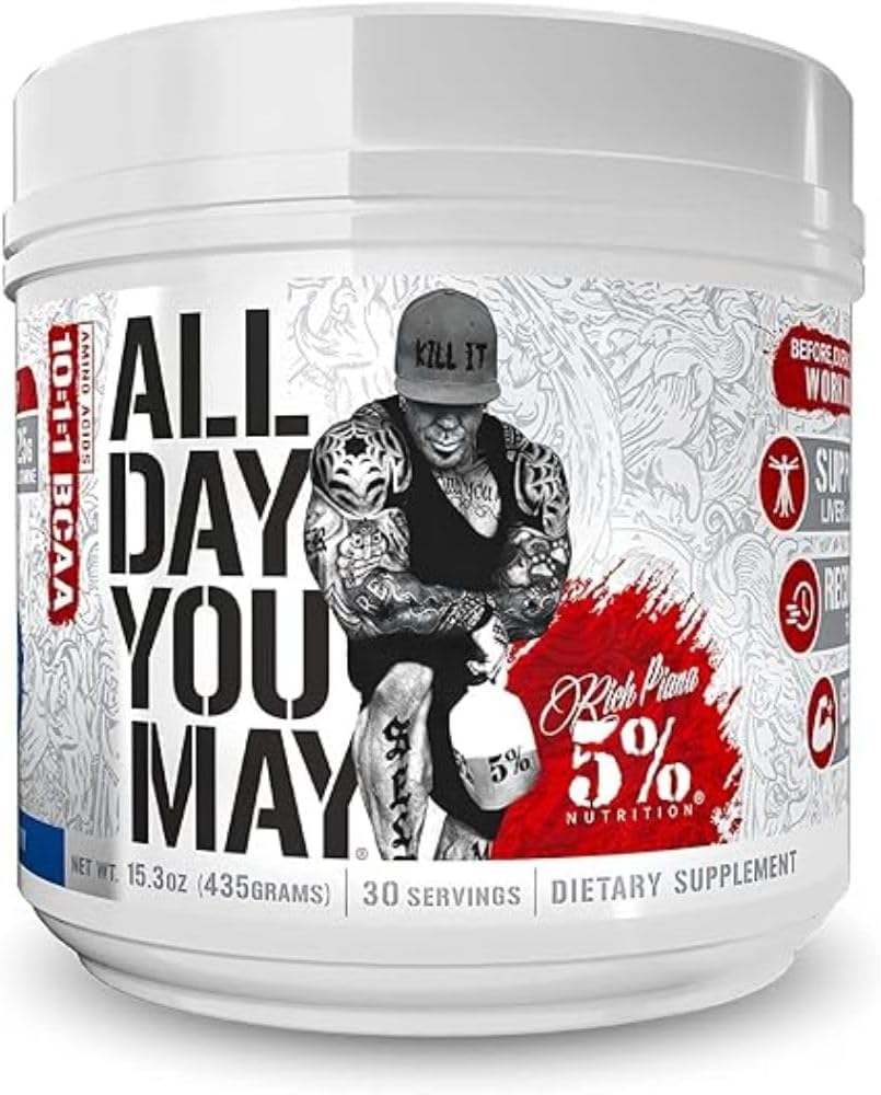 5 % Nutrition Riche Piana Toute la journéeYouMay BCAA Powder.