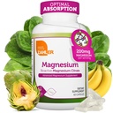 Zahler - Capsules de supplément de magnésium 200 mg (60 comte) Citrate de magnésium bioactif certifié Kosher pour l'absorption maximale - Minéral de magnésium naturel pour les hommes et les femmes - Meilleurs suppléments de magnésium