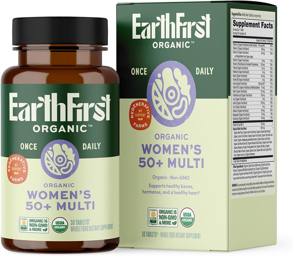 Once Daily Multivitamin for Women 50+, Supports Bone Strength, Energy, and Heart Health, 30 Count