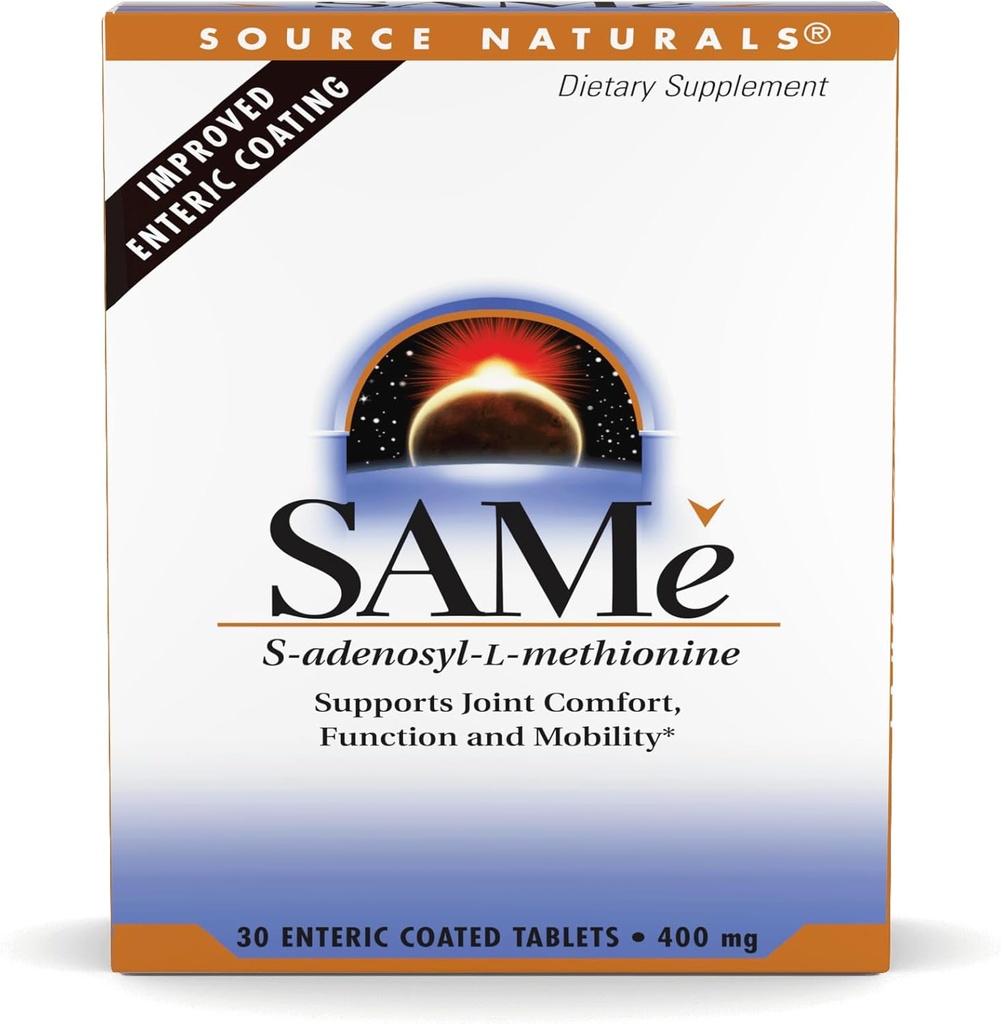 Source Naturals Même, soutient le confort des articulations, 400mg - 30 comprimés enrobés entériques