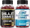 NUTRITION DE DORADO Gummies Shilajit pour les hommes et les femmes (60 Gummies) et la glucosamine Chondroïtine (60 comte)