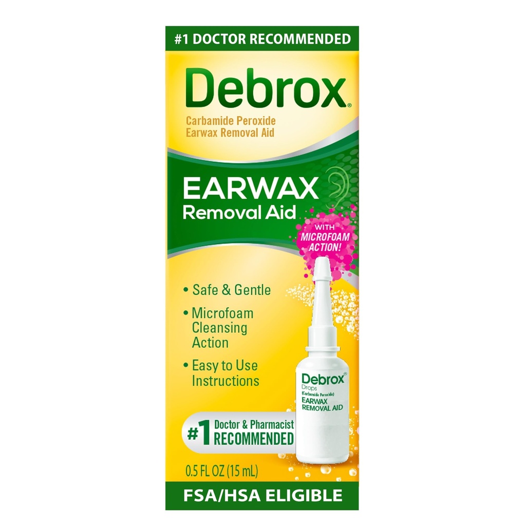 Suppression de la cire d'oreille de débrox, Enlèvement doux de la cire d'oreille de micromousse, 0,5 Fl Oz