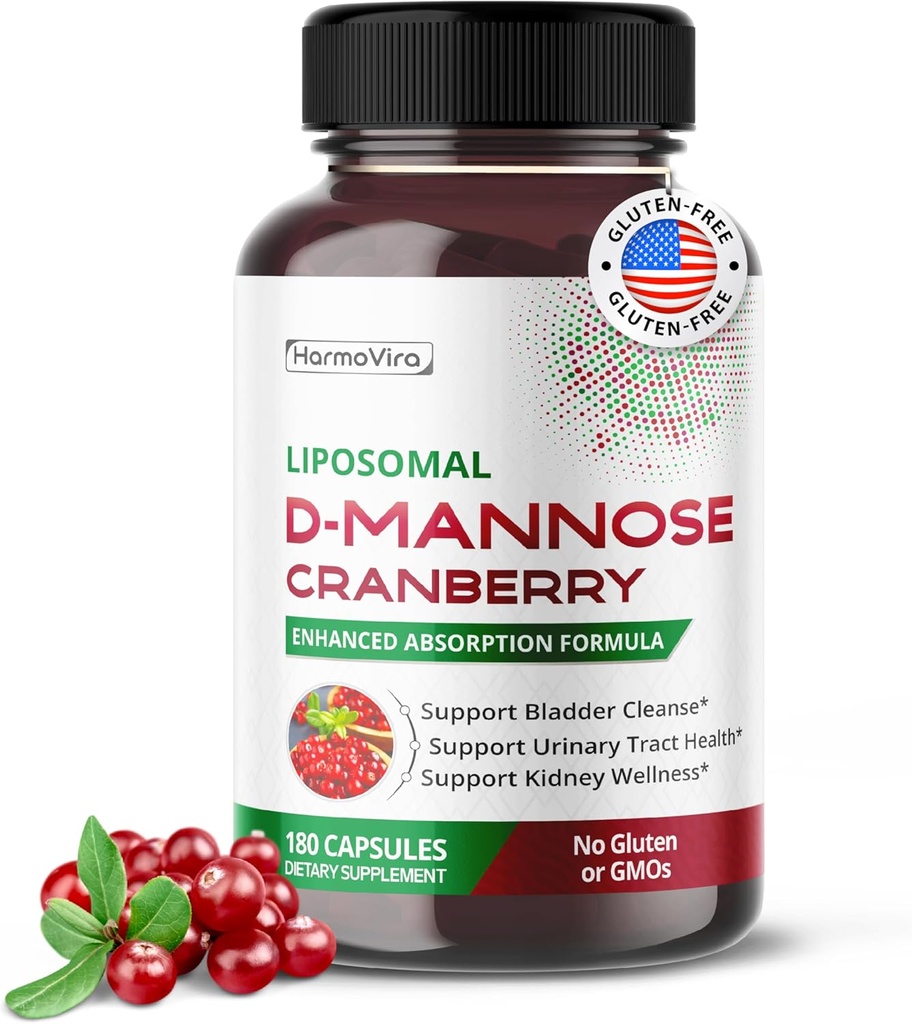 Supplément de canneberge à museau D liposomique – 180 capsules
