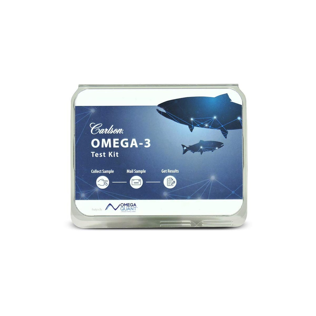 Carlson Omega-3 Test Kit, Omega-3 Index Home Test Kit, Mesure les niveaux EPA et DHA, 1 Kit