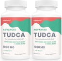 TUDCA Suppléments hépatiques Sels de 1000 mg-biles pour nettoyer le foie Mélange de détox-chistèle à base de plantes avec acide fulvic et humique pour foie,Santé digestif,120 Capsules de végétalien