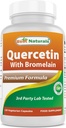 Meilleur Naturals Quercetin avec Bromélain Veggie Capsule - 800 mg de Quercetin et 165 mg de Bromélain (2400 GDU/g), 120 Nombre