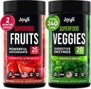 Supplément de fruits et légumes - Supplément de fibre haute pour l'immunité, Gut & Energy - Super Reds & Super Greens Suppléments avec la racine Marshmallow - 240 Reds et Super Greens Capsules de poudre Superfood