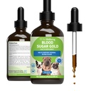 Pet Wellbeing Blood Sugar Gold Dogs - Holistic Support for Healthy Blood Sugar Levels, Insulin Stabilization & Normal Pancreatic Function - NASC Certified & Vet-Formulated - 4 oz Liquid